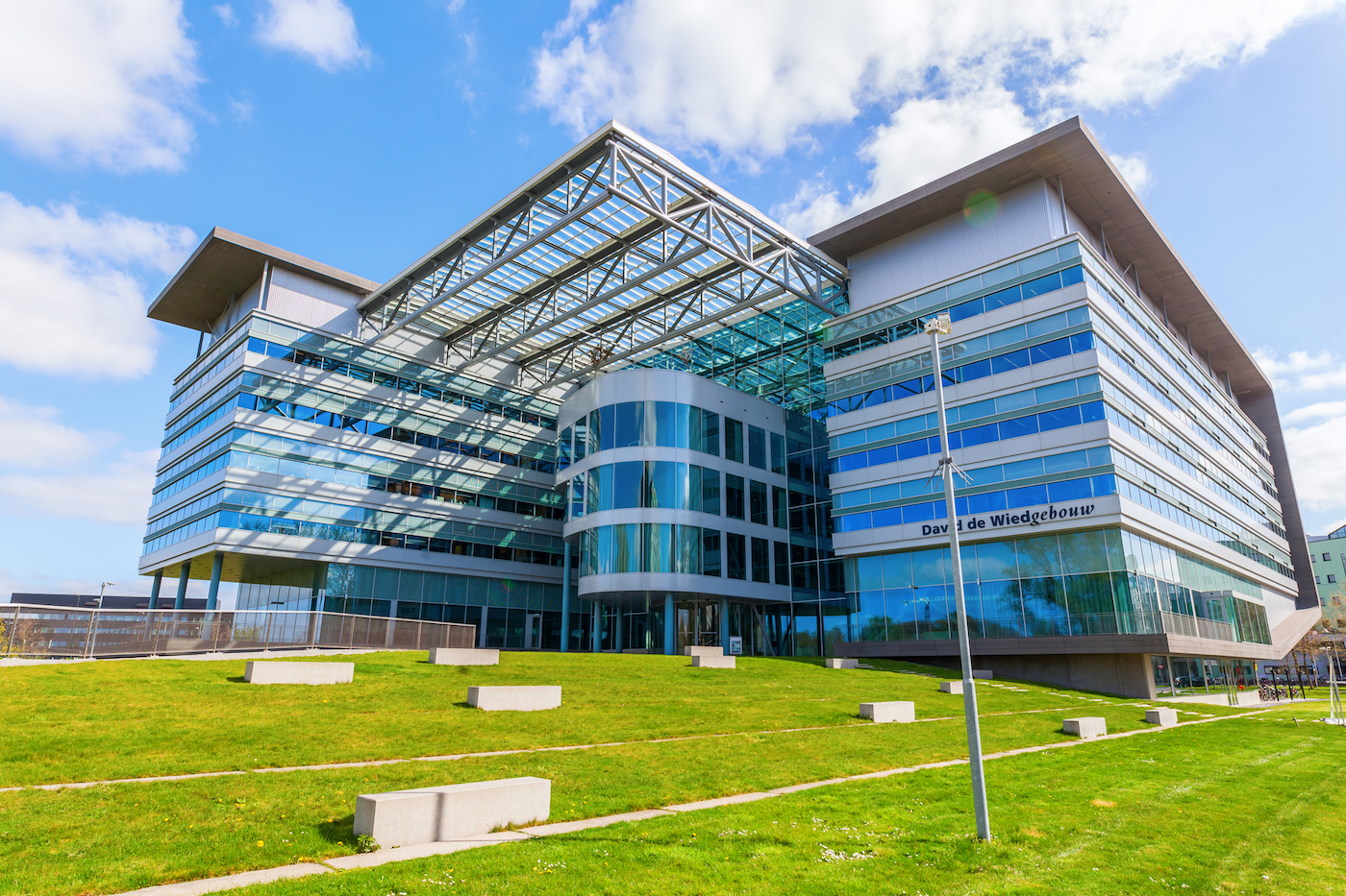 building at university campus in Utrecht, Netherlands